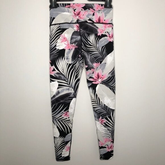 VICTORIA’S Secret  Sport Floral Knock-out Tights Size‎ XS - Picture 3 of 8